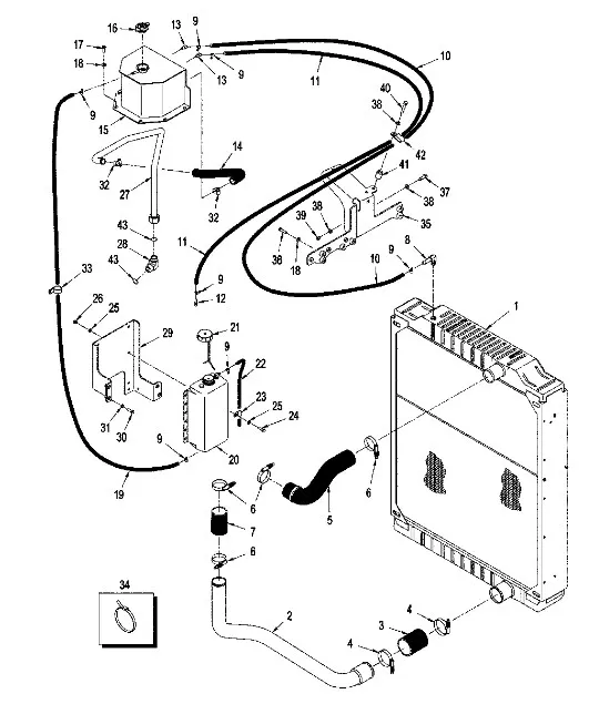 87416960 - Радиатор водяной охл. ДВС TJT9/St.